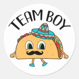 Team Boy Taco thème genre révéler des autocollants