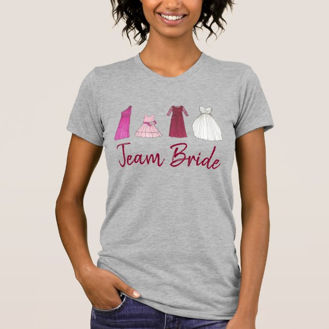 TEAM BRIDE Mariage mariée robes Tee (Devant)