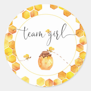 Team Girl Bee Theme Stickers de révélation de genr