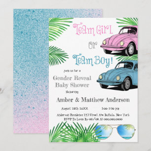 Team Girl Team Boy Car Genre Reveal Baby shower