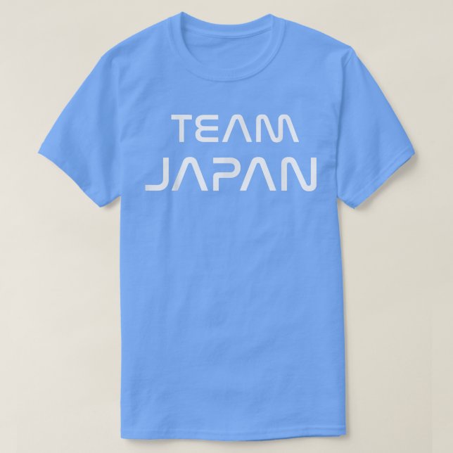 Team Japan Modern Futuristic White Font T-Shirt (Design devant)