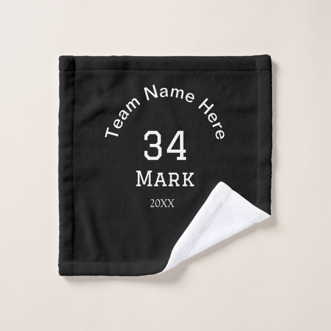 team name add player name date sports men  (Gant de toilette)