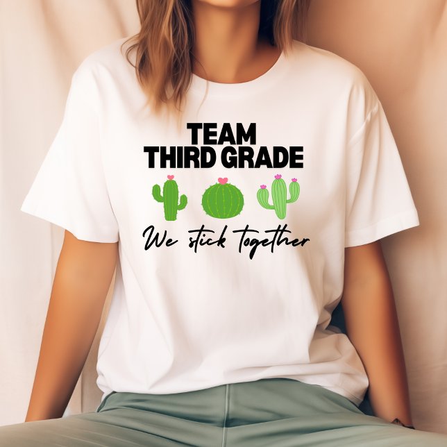 Team Third Grade We Stick Together Teacher Tshirt (Créateur téléchargé)