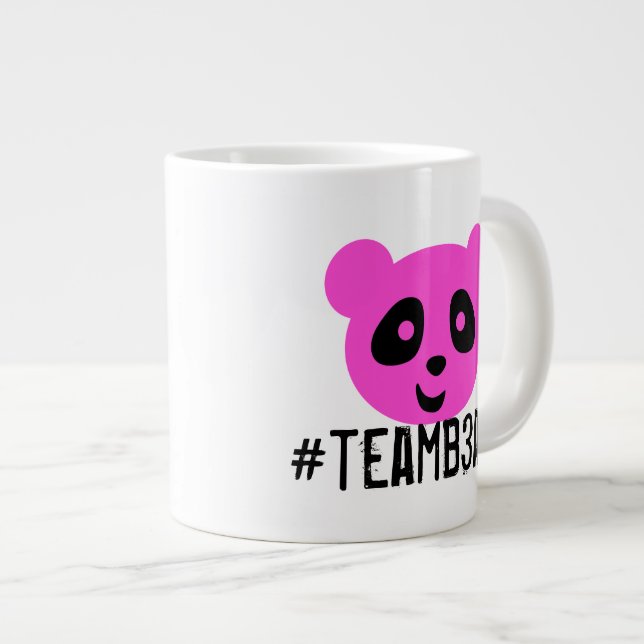 #teamb3ar Mug Pink and Blue (Devant droit)