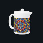Teapot aux couleurs roumaines Design<br><div class="desc">Faites-vous plaisir avec notre théière exclusive qui présente un design abstrait moderne aux couleurs vives de la Roumanie ! Réalisée avec une attention minutieuse aux détails, cette théière est plus qu’un simple élément fonctionnel, c’est une célébration du patrimoine roumain, alliant la fierté culturelle et le flair artistique contemporain. Le design...</div>