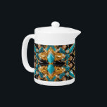 Teapot avec Bahamas Colors Design<br><div class="desc">Faites-vous plaisir avec notre **Teapot with Bahamas Colours Design**, où le dynamisme tropical côtoie un savoir-faire exceptionnel. Inspirée par les étonnantes teintes des Bahamas, cette théière présente un mélange époustouflant de turquoise et de doré, évoquant la sérénité d'un paradis insulaire. Que vous soyez au service de vos invités, en profitant...</div>