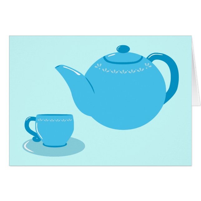 Teapot bleu classique (Devant horizontal)