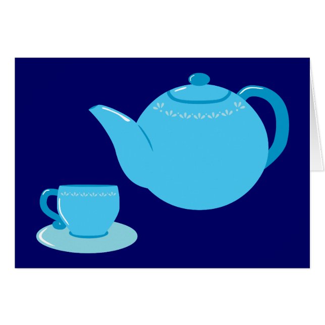 Teapot bleu classique (Devant horizontal)