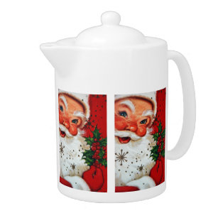 Teapot de Noël Père Noël rétro