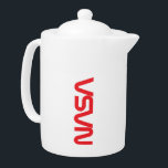 Teapot de porcelaine cirque Iconique NASA (blanc d<br><div class="desc">AVIS IMPORTANT : Insignes et identificateurs de la NASA fournis et utilisés avec la permission de la NASA.</div>