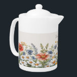 Teapot Fleur sauvage coloré<br><div class="desc">Belle théière Fleur sauvage colorée</div>