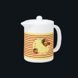 Teapot rose<br><div class="desc">Dotée de Roses et de rayures,  cette théière Rose en bande est parfaite pour une cuisine ou une dinette de style Chic Shabby. Recherchez le lanceur correspondant et d'autres produits de cuisine.</div>