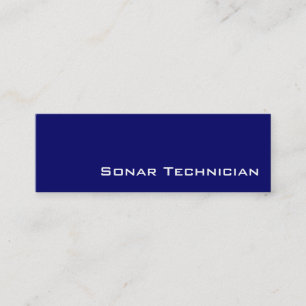 Technicien sonar blanc de marine cartes de visite