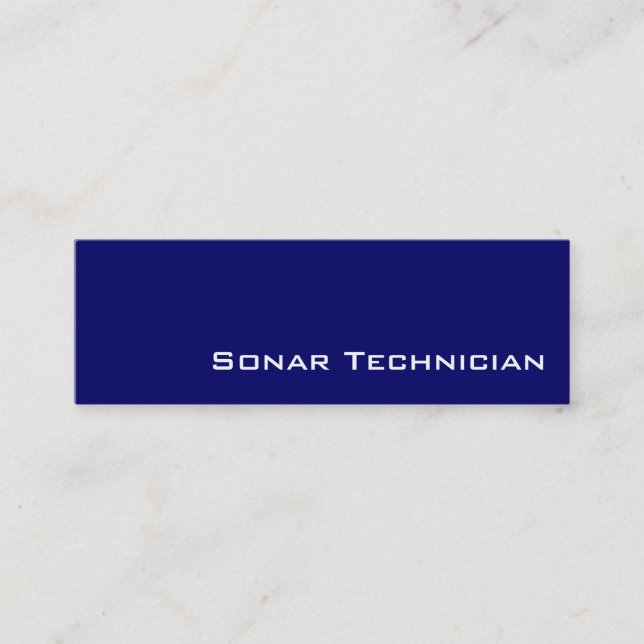 Technicien sonar blanc de marine cartes de visite (Devant)