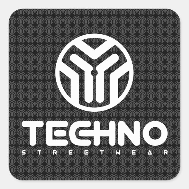 Techno Streetwear - Logo - Stickers (Devant)
