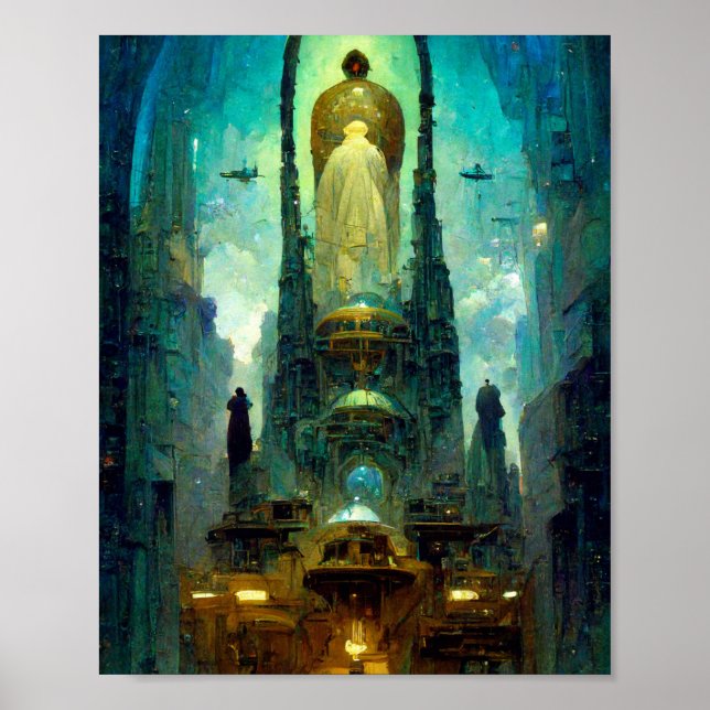 Technocrat Altar 3 Science Fiction Art Poster (Devant)