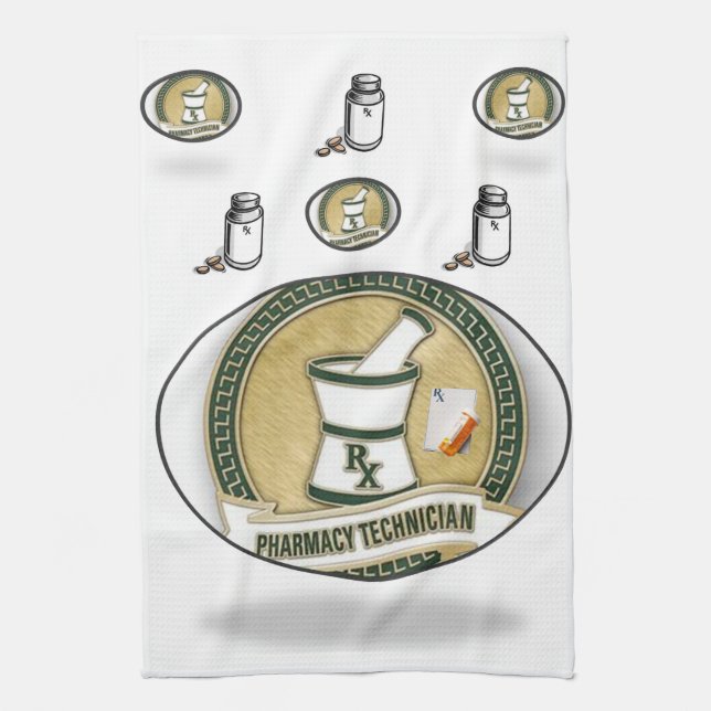 Technologie de pharmacie Serviette à main (Vertical)