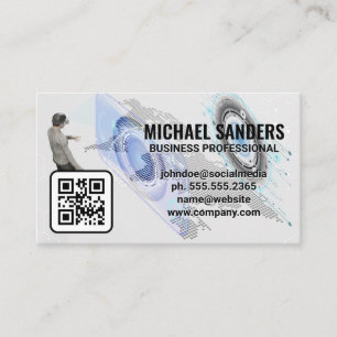 Technologie VR   Carte de visite de code QR