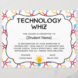 Technology Whiz Prix de la reconnaissance étudiant