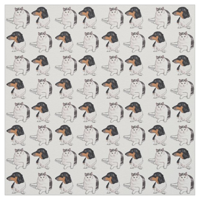 Teckel et copie japonaise de tissu de queue (Échantillon)