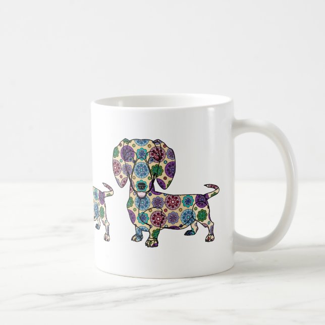Teckel - tasse de café colorée (Droite)