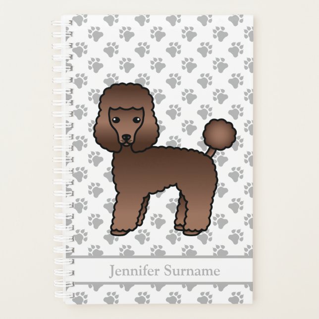 Teckkel jouet brun Caniche Mignon Chien de dessin  (Devant)