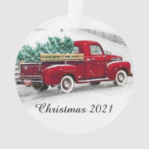 Ted truck ornement acrylique de Noël