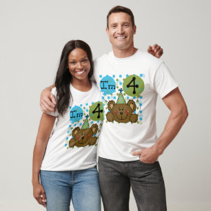 Teddy Bear 4th Birthday T-shirts et cadeaux