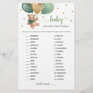 Teddy Bear Baby autour du monde jeu