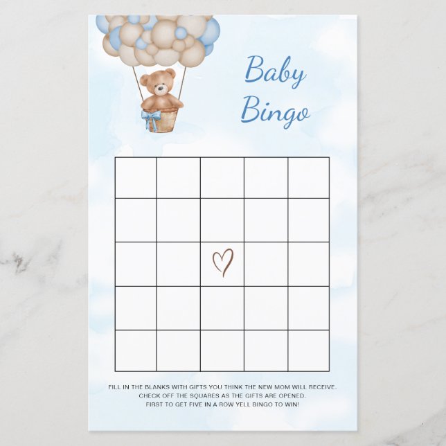 Teddy Bear Baby Bingo Game (Devant)
