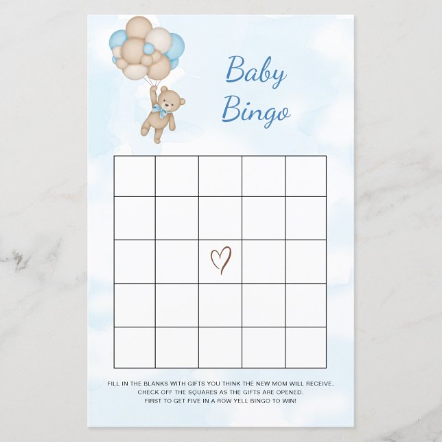 Teddy Bear Baby Bingo Game (Devant)