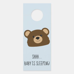 Teddy Bear Baby est Affichette de porte dormant