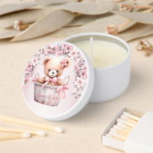 Teddy Bear Baby Girl Fleurs roses Soirée Élégante