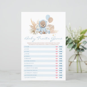 Teddy Bear Baby shower Baby Traits Jeu