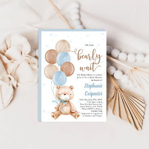 Teddy Bear Baby shower garçon Invitation