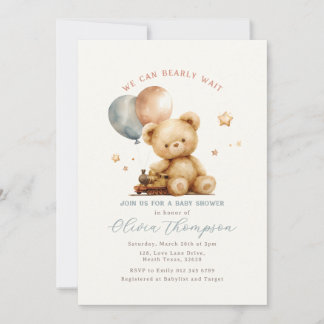 Teddy Bear Baby Shower Invitation