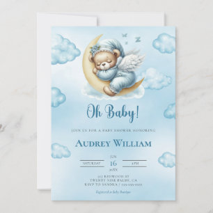 Teddy Bear Baby shower Invitation Oh Baby