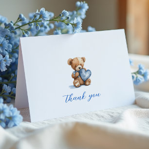 Teddy Bear Baby shower Merci Cartes
