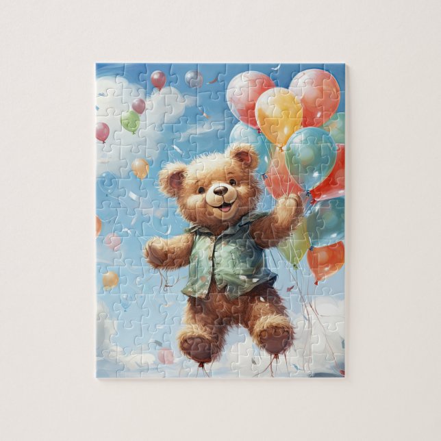 Teddy Bear Balloon Adventure Jigsaw Puzzle (Vertical)