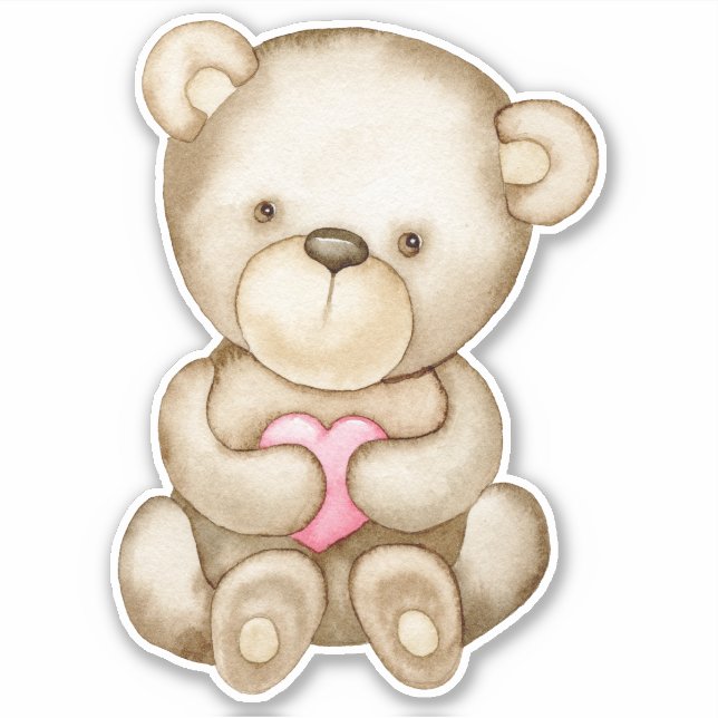 Teddy Bear Bear Bear Mignonne Animal Sticker (Devant)