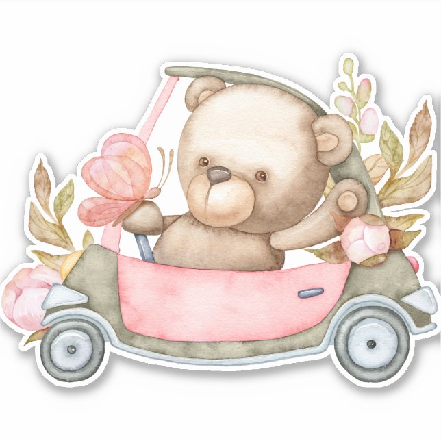 Teddy Bear Bear Bear Mignonne Animal Sticker (Devant)
