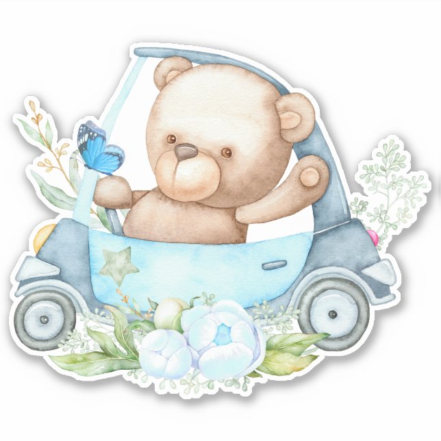 Teddy Bear Bear Bear Mignonne Animal Sticker (Devant)