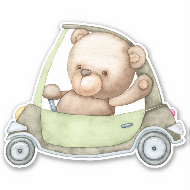 Teddy Bear Bear Bear Mignonne Animal Sticker (Devant)