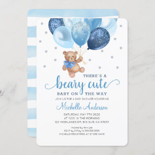 Teddy Bear Beary mignonne Baby shower Invitation