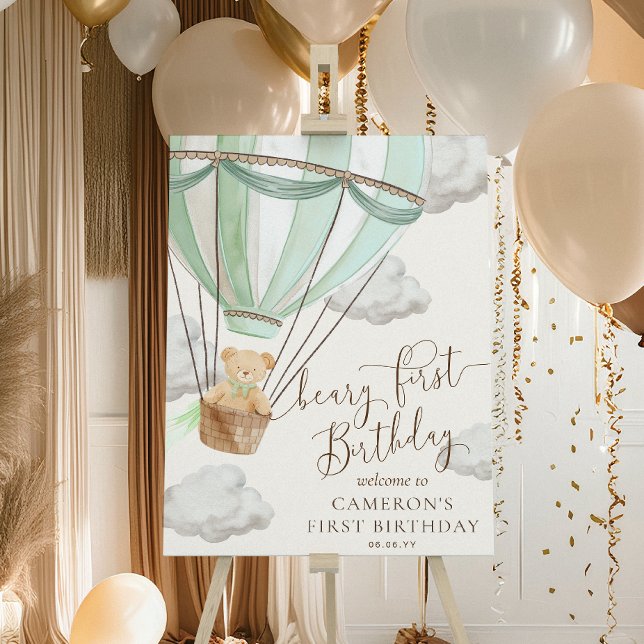 Teddy Bear Beary Mint Première Affiche de bienvenu (Créateur téléchargé)