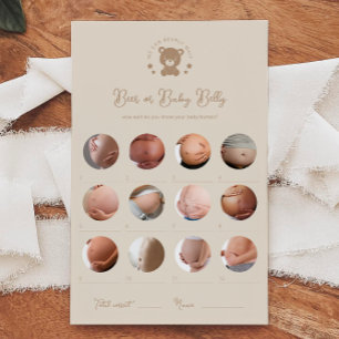 Teddy Bear Bière Ou Bébé Belly Baby shower Jeu