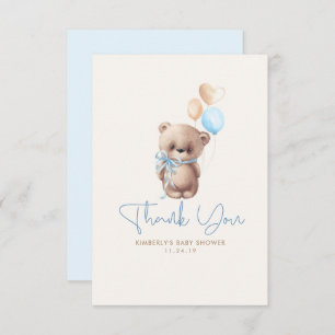 Teddy Bear Cute Boy Baby shower Merci