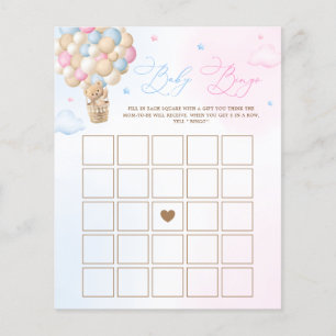 Teddy Bear Genre Révéler Baby Bingo Jeu