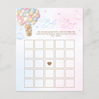 Teddy Bear Genre Révéler Baby Bingo Jeu