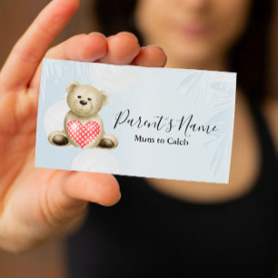 Teddy Bear & Hearts Carte de visite
